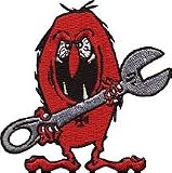 Artist Dirty Donny Monster Mechanic Wrench Embroidered iron on Patch