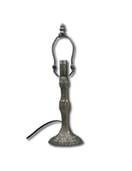 Home Improvement: 8.5 inch Art Nouveau Metal Base For Lamps Includes 5 Feet electrical Cord, Switch and Shade Support - Made For Kent Supplies
