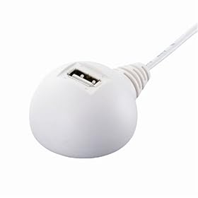 【クリックで詳細表示】BUFFALO USB延長ケーブル 2.0対応 スタンド付 2.0m ホワイト BSUC20EDWH