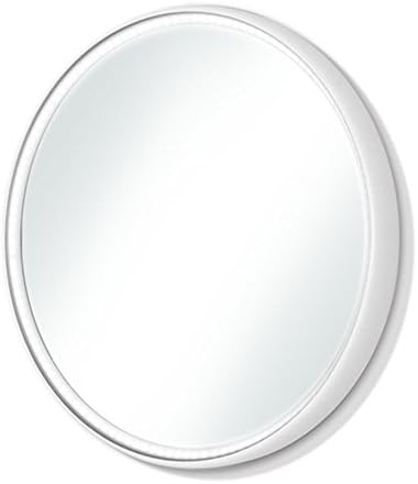 Ounami16.5inch Round Wall Mount Mirror, Built-in 360° LED light bar, Vanity Lighted Silver Mirror with 2 Dimmer Modes by Touch Sensor