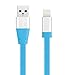 Novtech Lightning Cable 2pack 10ft Tangle Free Flat USB Cables for iPhone 7 7 Plus 6s 6s Plus 6 6 Plus 5s 5c 5, iPad Pro Air iPad mini, iPod touch 5th 6th nano 7th(blue)
