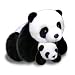 Plush Panda Bear, Mother and Baby Bamboo Panda Bears 17" with Baby Carrier
