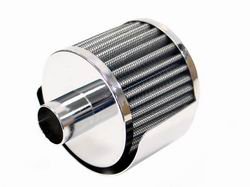 Crankcase Vent Filter With Deflector Shield Steel Base Push In 1 in. ID