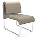 OFM Uno Faux Leather Lounge Chair in Taupe (Set of 2)