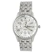 Geneva Platinum Decorative Chronograph Style Fashion Watch with Silver Face