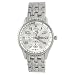 Geneva Platinum Decorative Chronograph Style Fashion Watch with Silver Face