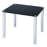 BLACK GLASS AND CHROME COFFEE / END TABLE 31c8n6kQPQL. SL160