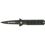 Smith & Wesson SWMI Military Issue Spear Point Knife, Black