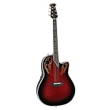Ovation C778LX Custom Elite Acoustic Electric Guitar Black Cherry Burst