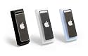 Tuff-Luv Slim&Lite Silicone skin case cover three-pack (With anti-scratch Clip guard) compatible with iPod Shuffle 3rd generation - Dude Pack(CLEAR + BLACK + BLUE )