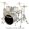 Ludwig Accent CS Custom Elite Fusion Plus 5-Piece Glitter Drum Set, Blue Ice Glitter