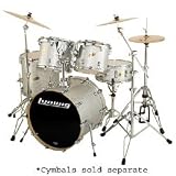 Accent LC425GL CS Custom Glitter 5pc Drum Set Silver Glitter Silver Glitter