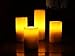 Ivory Flameless Real Wax Candles with Remote 4, 5, 6, and 8-Inch Unscented LED Candles of 4
