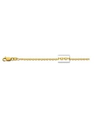 14k Solid Gold Yellow Cable Link Chain Necklace 1.8mm 24"