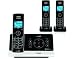 Vtech LS6225-3 DECT6.0 Caller ID Digital Answerer Slim Curved Design 3-Handset Bundle