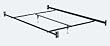 Bolt-On 82" Queen / East King Bed Rails with 2 Leg Center Support, Cross Arms and Adjustable Glides By Hollywood Bed Frame