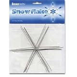 Metal Wire Snowflake Forms - Fun Craft Beading Project 6 Inches