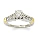 C. 1990 Vintage .90ct t.w. Diamond Ring In Platinum, Gold. Size 5