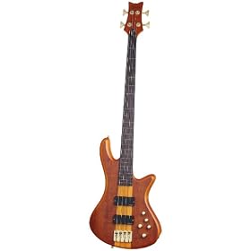 Schecter Stiletto Studio-4 Fretless Electric Bass (4 String, Honey Satin)