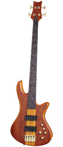 Schecter Stiletto Studio-4 Fretless Electric Bass (4 String, Honey Satin)