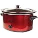 Kitchen & Housewares : Chef Pepin CH48375 6-Quart Oval-Shaped Slow Cooker, Metallic Red