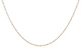 14k Rose Gold Raso 1.2mm Chain Necklace,18