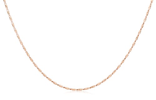 Childrens Toyshop  Jewelry : 14k Rose Gold Raso 1.2mm Chain Necklace,18"