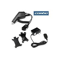 3 Pieces Value Combo Of Sanyo Sprint SCP-6600 katana Vehicle Power Charger with IC Chip + Home Travel Wall Plug In Ac Charger + Black Swivel Belt Clip