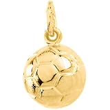 14k Yellow Gold Ball Dangle 9mm - JewelryWeb