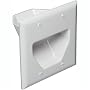 Datacomm Electronics 45-0002-WH Gang Recessed Cable Plate (White)