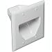 Datacomm Electronics 45-0002-WH Gang Recessed Cable Plate (White)