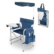 Picnic Time Deluxe Sports Chair - Navy Blue