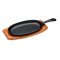 Kitchen Craft Pure Oriental Cast Iron Sizzle Platter with Wooden Stand
