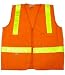 Orange MESH SURVEYOR Vests CLASS 2 with lime stripes 3X