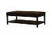 Baxton Studio Ivana Rectangular Brown Leather Ottoman With Shelf