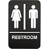 Braille Unisex Restroom Door Sign - 6" x 9"