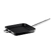 Bodum Chambord 21 by 21 cm, 8.3 by 8.3-Inch Cast Iron Enamel Grill Pan, Black