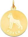 14K Gold Boxer Disc Charm