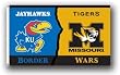 Kansas Jayhawks / Missouri Tigers Rivalry 3'x5' Flag - College Athletics Sports Merchandise