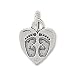 Heart Charm with Baby Footprints