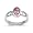Sterling Silver Baby Ring with Oval Pink CZ - 2mm Band Width - 8mm Face Height - Sizes: 1-5, 3