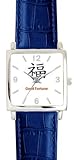 Good Fortune - Chinese Symbol - WATCHBUDDY® DELUXE SILVER TONE SQUARE CASE WATCH - Blue Strap - Large Size (Men's or Jumbo Women's Size) Good Fortune - Chinese Symbol - WATCHBUDDY® DELUXE SILVER TONE SQUARE CASE WATCH - Blue Strap - Large Size (Men's or Jumbo Women's Size)