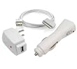 USB Sync Charge Data Cable + USB Auto Car Charger + USB Home Travel Charger for Apple iPad Tablet