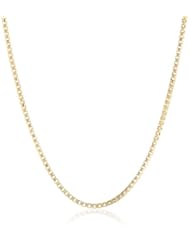 Italian 14k Yellow Gold 0.70mm Round Box Chain Necklace