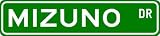 MIZUNO Street Sign ~ Personalized Family Lastname Sign ~ Gameroom, Basement, Garage Sign ** ALUMINUM - 6 x 24 inches