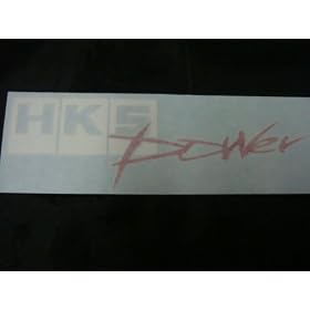 "HKS" Racing Decal Sticker (New) White/Red
