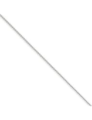 1mm, 14 Karat White Gold, Spiga Chain - 20 inch