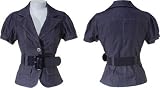 GRASS Stretch Denim Short Sleeve Blazer