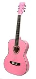 Nevada Pink Heart Acoustic Guitar Outfit - includes bag, strap, strings, plecs and FREE DVD!