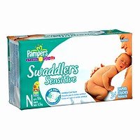 Pampers Swaddlers Newborn , Sensitive Super Pack -96 Pack